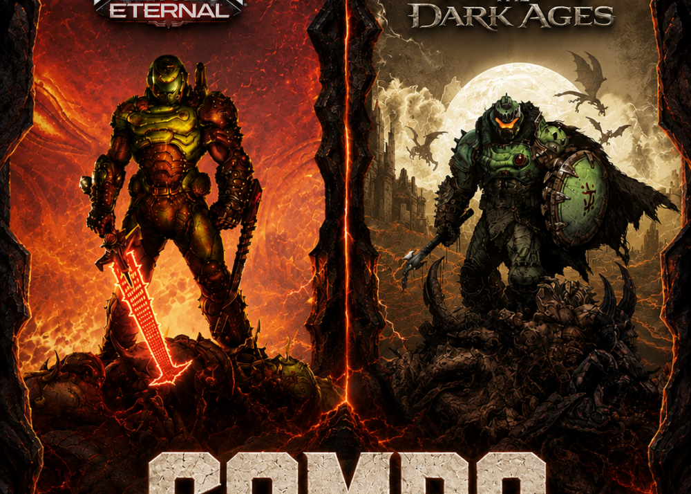 Mua Combo DOOM Eternal + The Dark Ages chính hãng tại Deluxe Gaming. Trải nghiệm hai siêu phẩm FPS với DOOM Slayer và những trận chiến địa ngục khốc liệt.