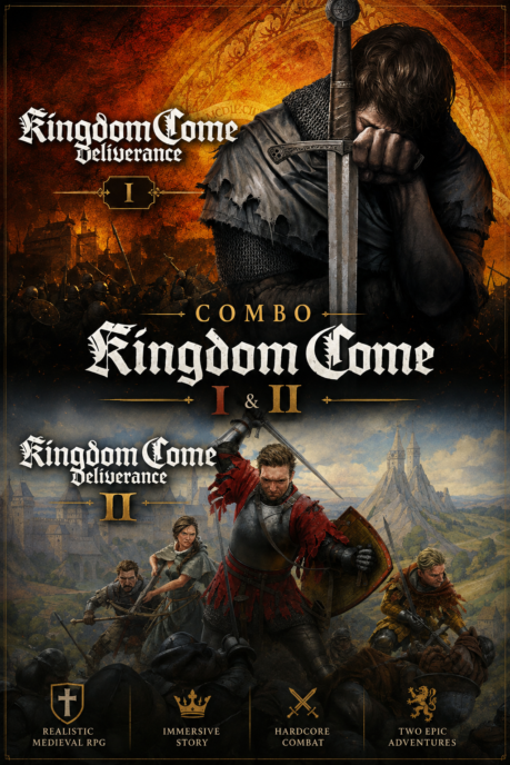 Mua Combo Kingdom Come: Deliverance I + II chính hãng tại Deluxe Gaming. Trải nghiệm trọn bộ hành trình Henry trong thế giới Trung Cổ chân thực.