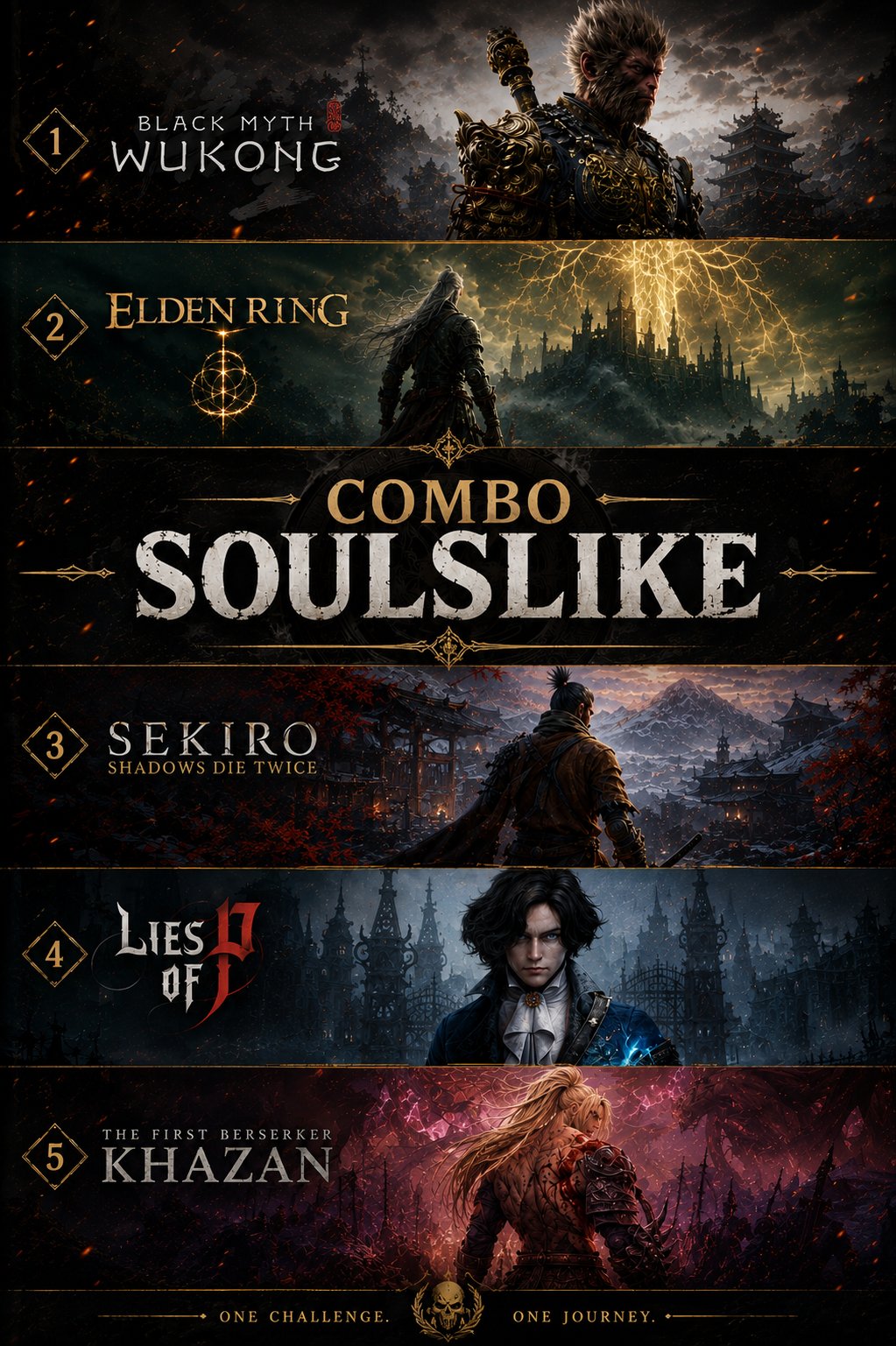 Combo 5 Game Soulslike   – Steam Key Online